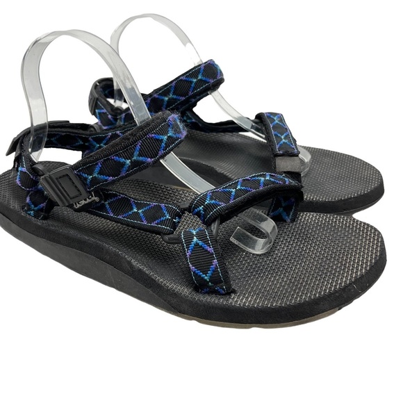 Teva Other - TEVA Ankle Strap Hiking Camping Fishing Sandals Black Purple Blue Men's Dad  11